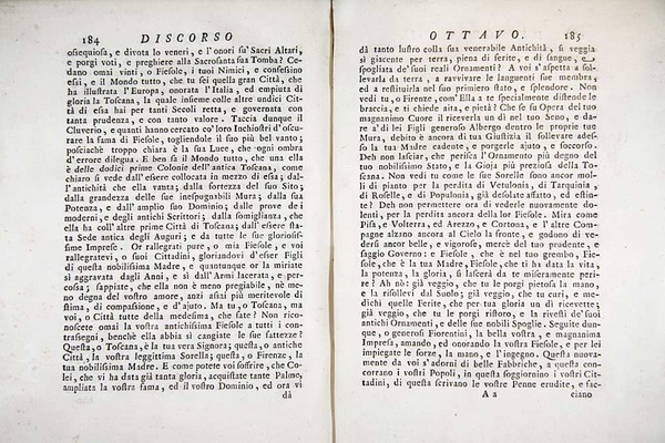 Orazionii o discorsi istorici sopra l’ antica citta di Fiesole