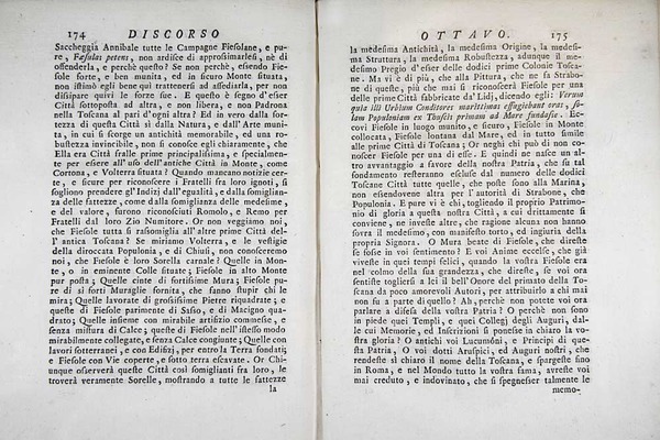 Orazionii o discorsi istorici sopra l’ antica citta di Fiesole