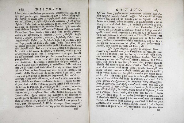 Orazionii o discorsi istorici sopra l’ antica citta di Fiesole