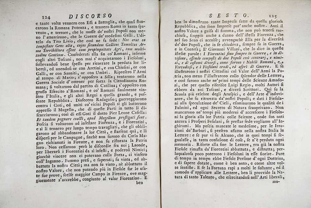 Orazionii o discorsi istorici sopra l’ antica citta di Fiesole