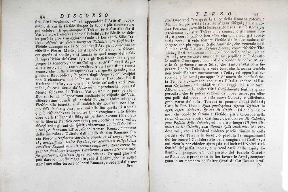 Orazionii o discorsi istorici sopra l’ antica citta di Fiesole