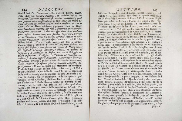 Orazionii o discorsi istorici sopra l’ antica citta di Fiesole