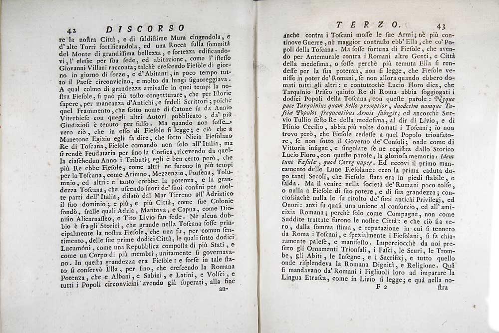 Orazionii o discorsi istorici sopra l’ antica citta di Fiesole