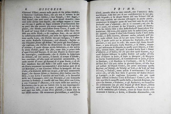 Orazionii o discorsi istorici sopra l’ antica citta di Fiesole