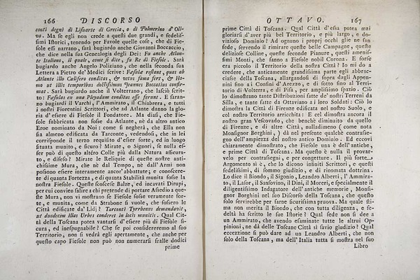 Orazionii o discorsi istorici sopra l’ antica citta di Fiesole