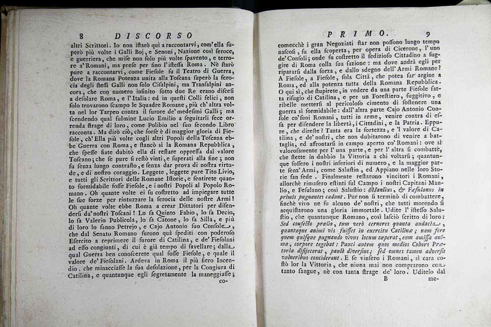 Orazionii o discorsi istorici sopra l’ antica citta di Fiesole