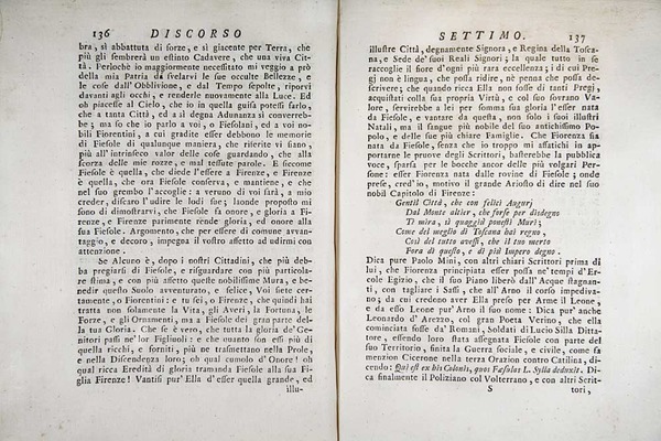 Orazionii o discorsi istorici sopra l’ antica citta di Fiesole