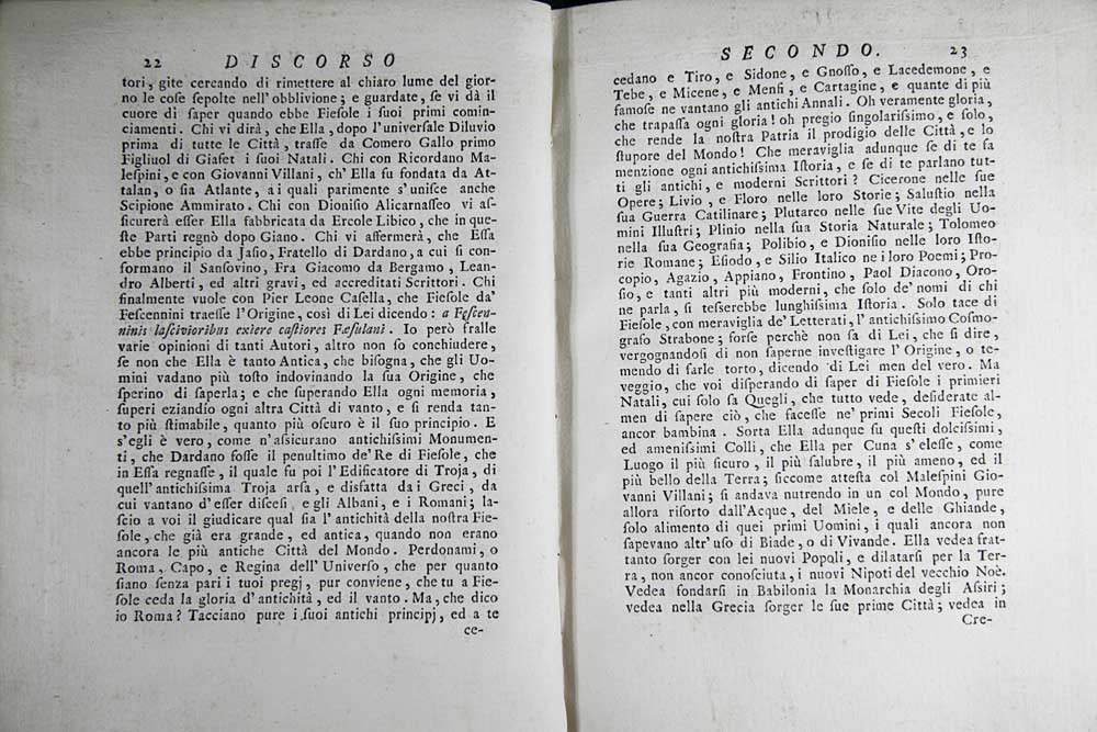 Orazionii o discorsi istorici sopra l’ antica citta di Fiesole