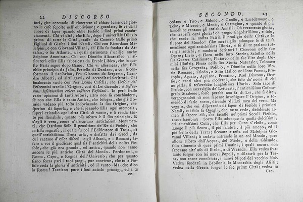 Orazionii o discorsi istorici sopra l’ antica citta di Fiesole