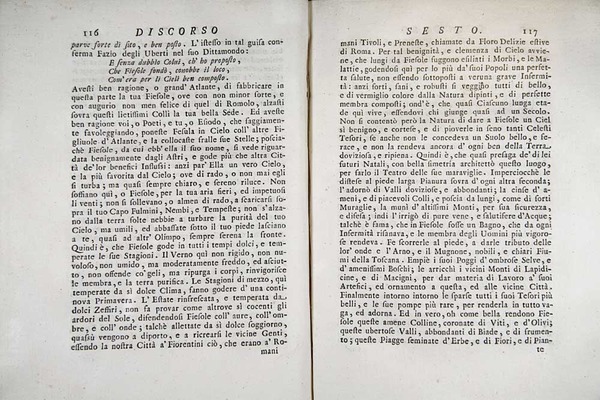 Orazionii o discorsi istorici sopra l’ antica citta di Fiesole